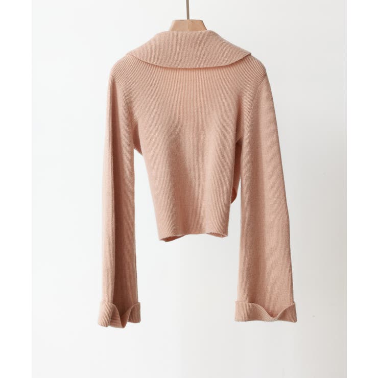 折り返し襟リブ編みニットプルオーバー | SAISON DE PAPILLON  | 詳細画像43 