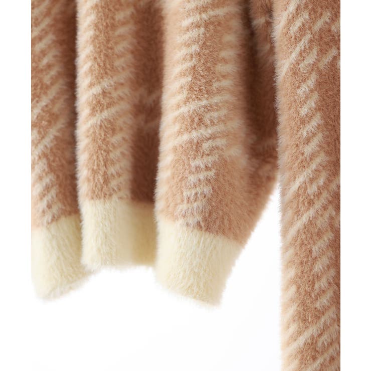 シャギー素材チェック編みニットプルオーバー | SAISON DE PAPILLON  | 詳細画像38 