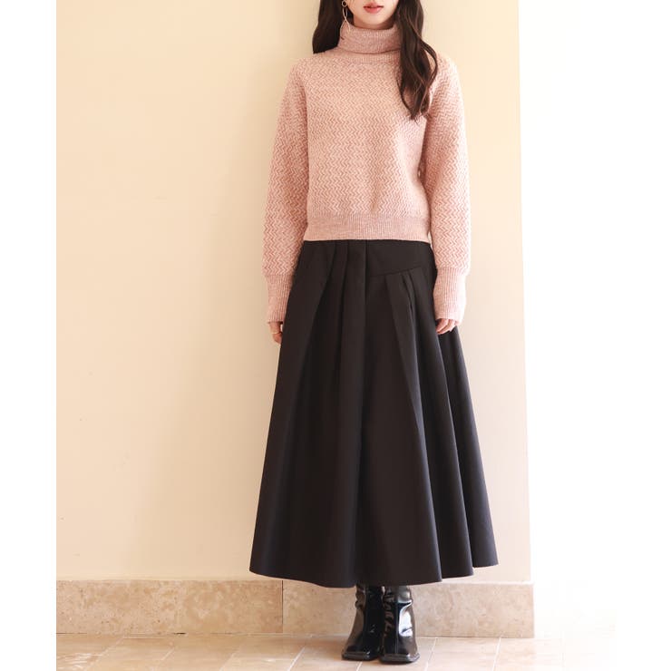 ドロップショルダータートルネックニットプルオーバー | SAISON DE PAPILLON  | 詳細画像6 