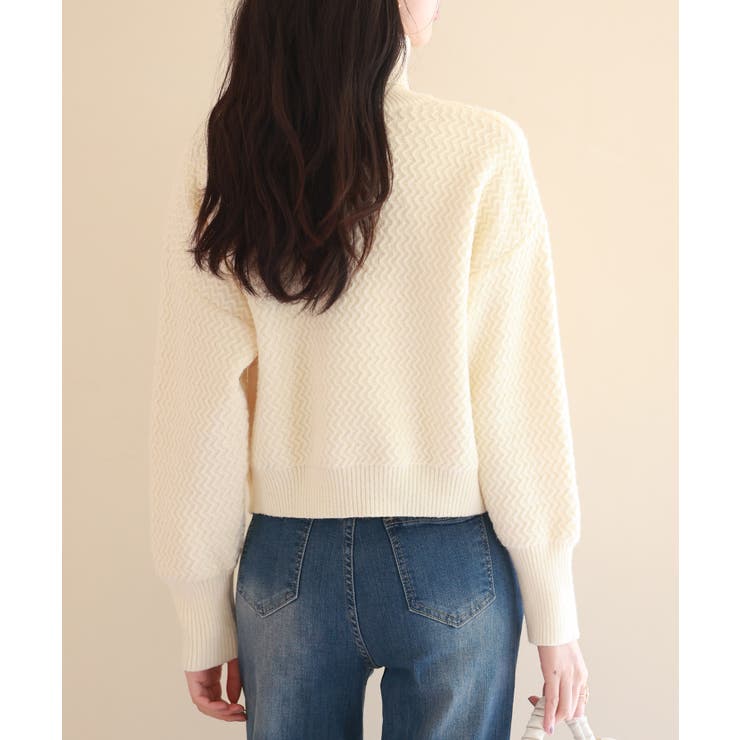 ドロップショルダータートルネックニットプルオーバー | SAISON DE PAPILLON  | 詳細画像15 