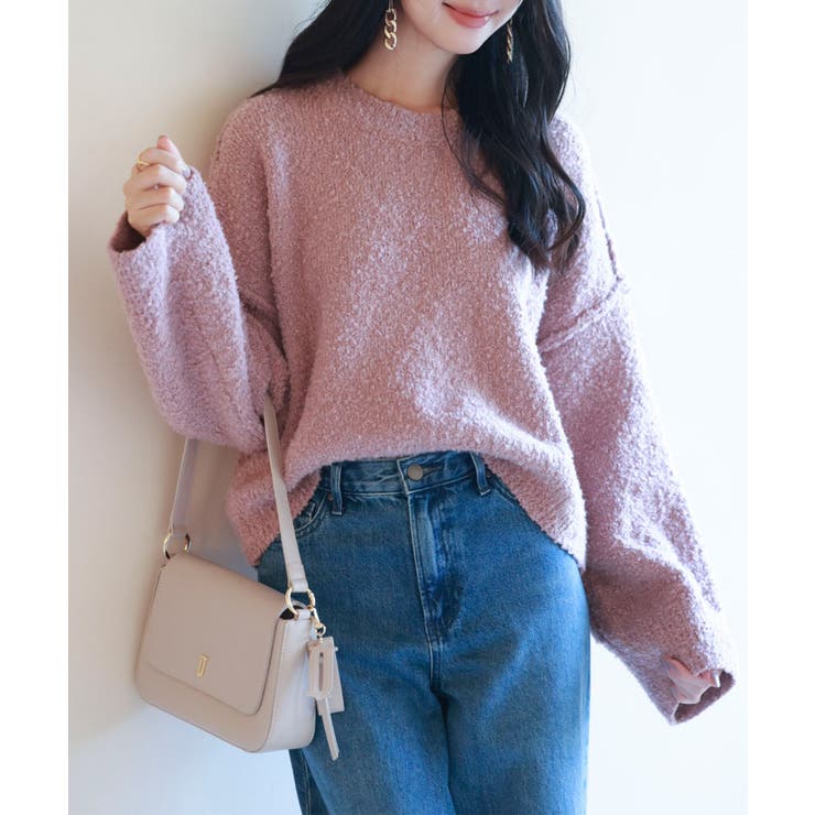 ドロップショルダーニットプルオーバー | SAISON DE PAPILLON  | 詳細画像7 