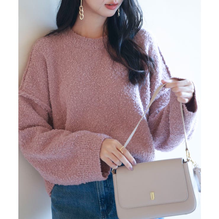 ドロップショルダーニットプルオーバー | SAISON DE PAPILLON  | 詳細画像9 