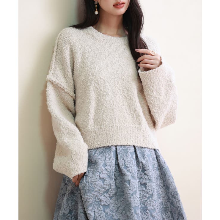 ドロップショルダーニットプルオーバー | SAISON DE PAPILLON  | 詳細画像28 