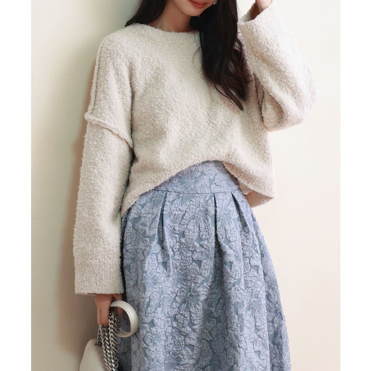 ドロップショルダーニットプルオーバー | SAISON DE PAPILLON  | 詳細画像30 