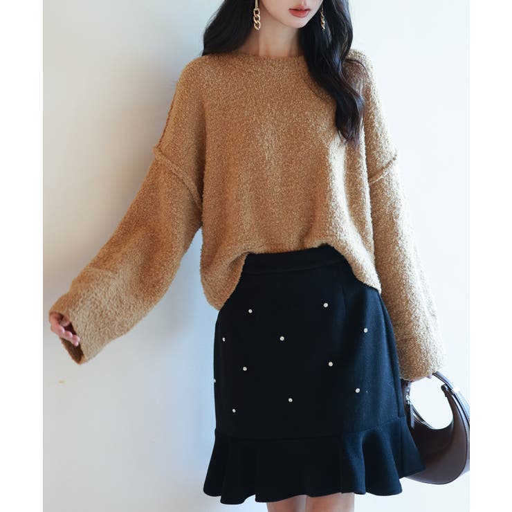 ドロップショルダーニットプルオーバー | SAISON DE PAPILLON  | 詳細画像18 