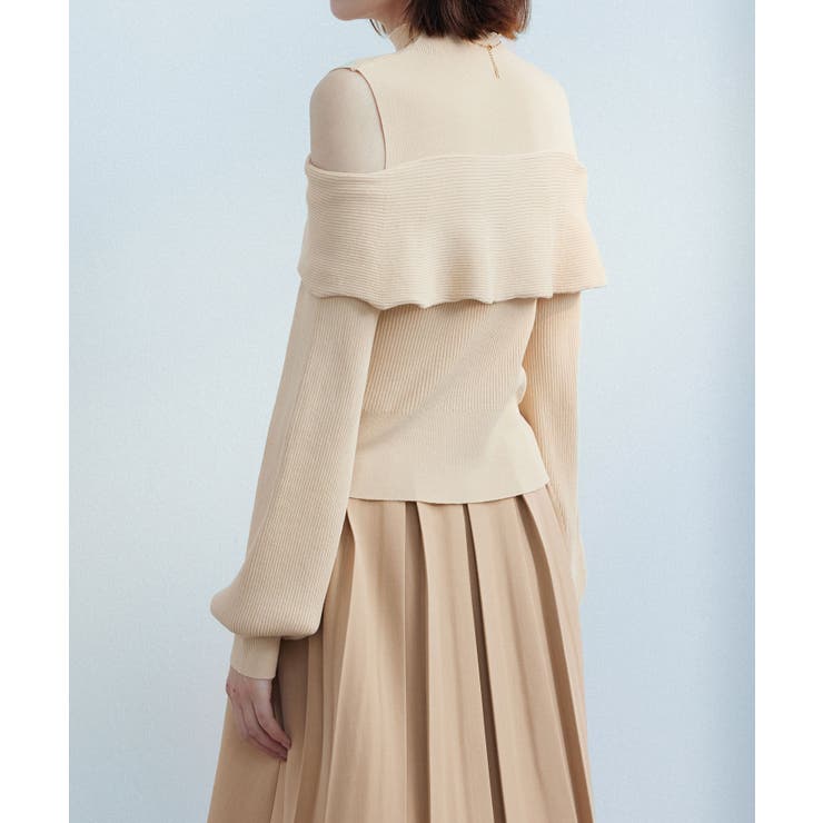 オープンショルダープチハイネックニットプルオーバー | SAISON DE PAPILLON  | 詳細画像6 