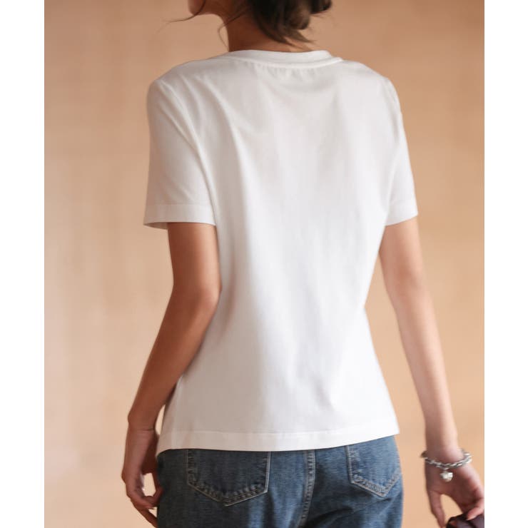 デザインスリットTシャツカットソー | SAISON DE PAPILLON  | 詳細画像15 