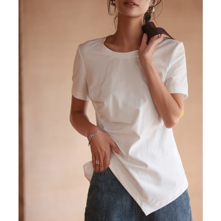 デザインスリットTシャツカットソー | SAISON DE PAPILLON  | 詳細画像17 