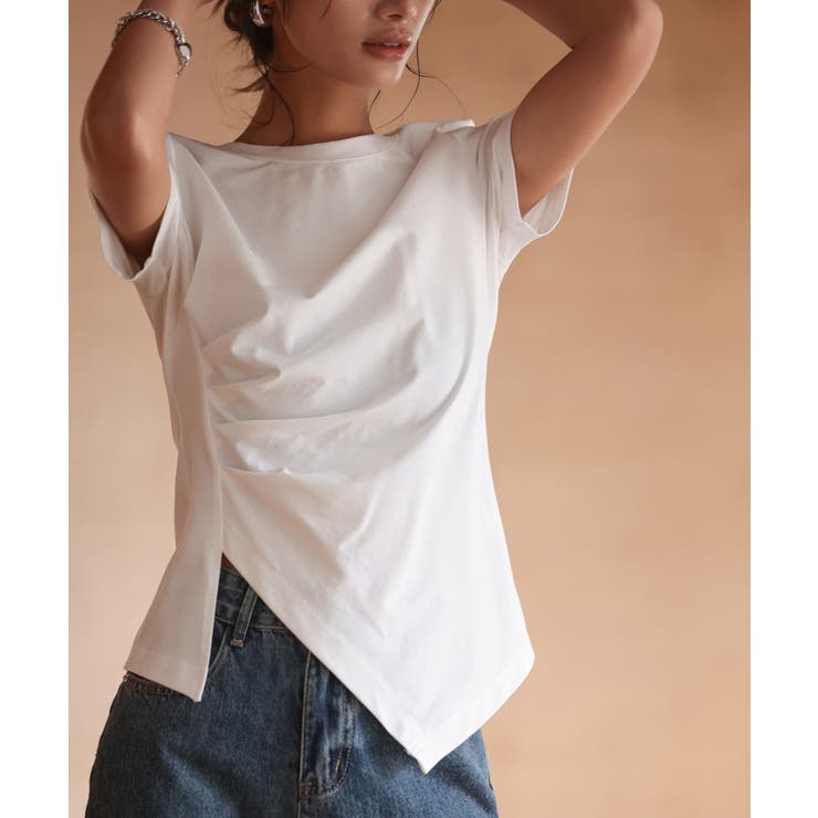 デザインスリットTシャツカットソー | SAISON DE PAPILLON  | 詳細画像18 