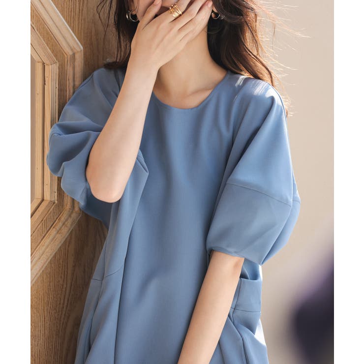 オーバーサイズバルーンスリーブデザインワンピース[品番：DSSW0002322