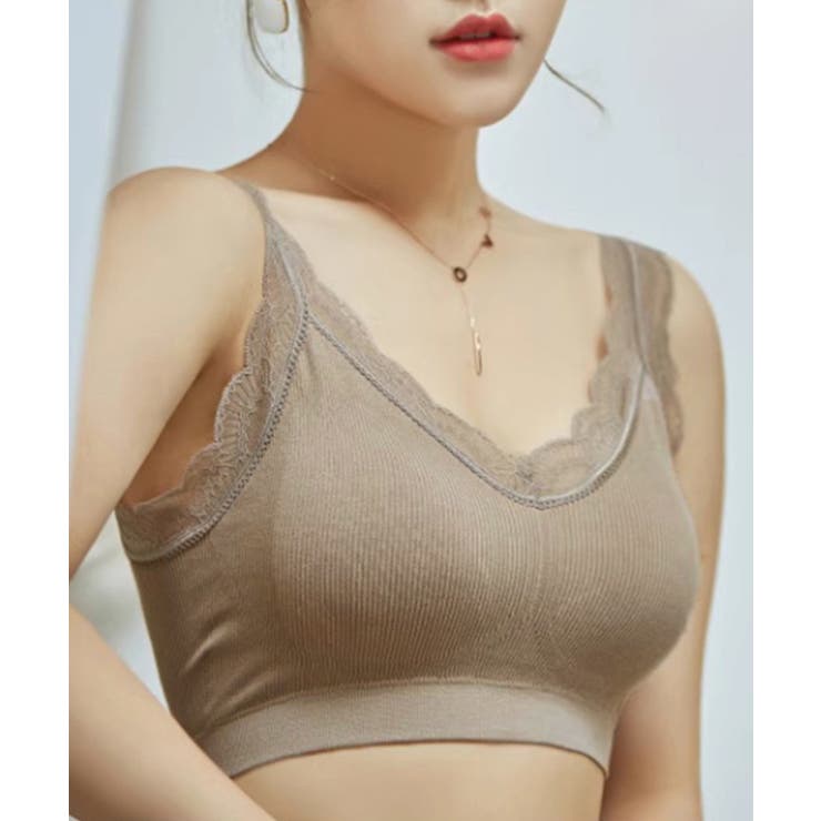 レースリブナイトブラトップ ノンワイヤーブラキャミ | SEU | 詳細画像11 