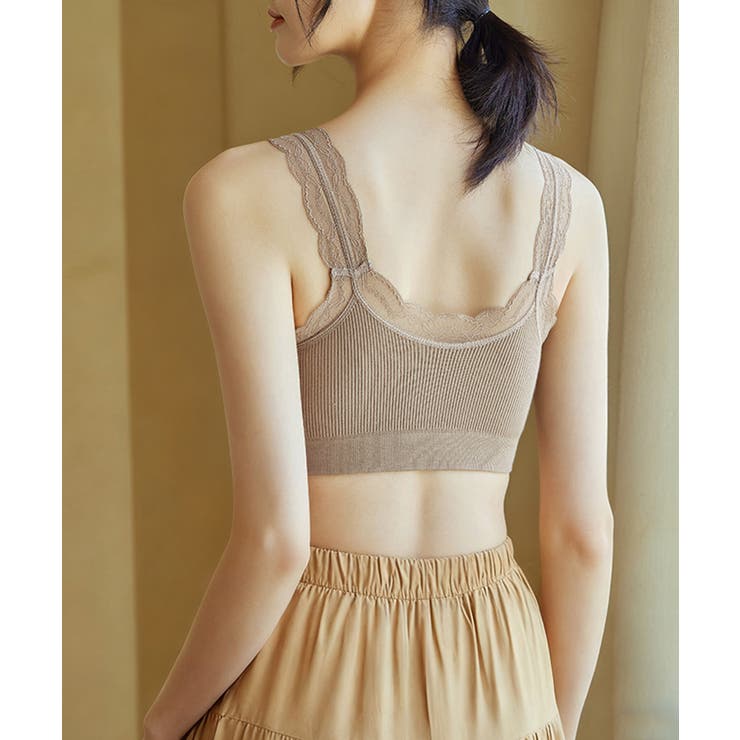 レースリブナイトブラトップ ノンワイヤーブラキャミ | SEU | 詳細画像9 