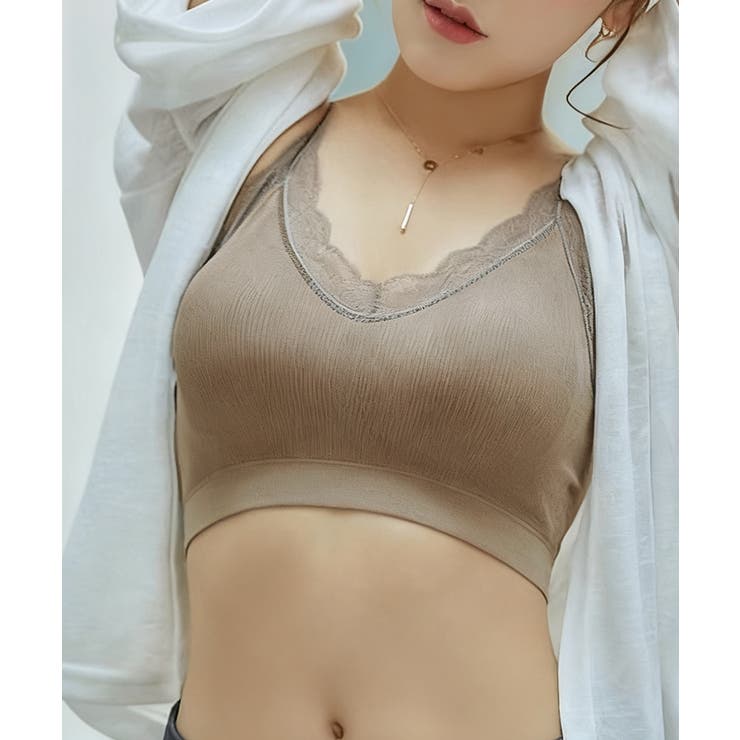 レースリブナイトブラトップ ノンワイヤーブラキャミ | SEU | 詳細画像12 