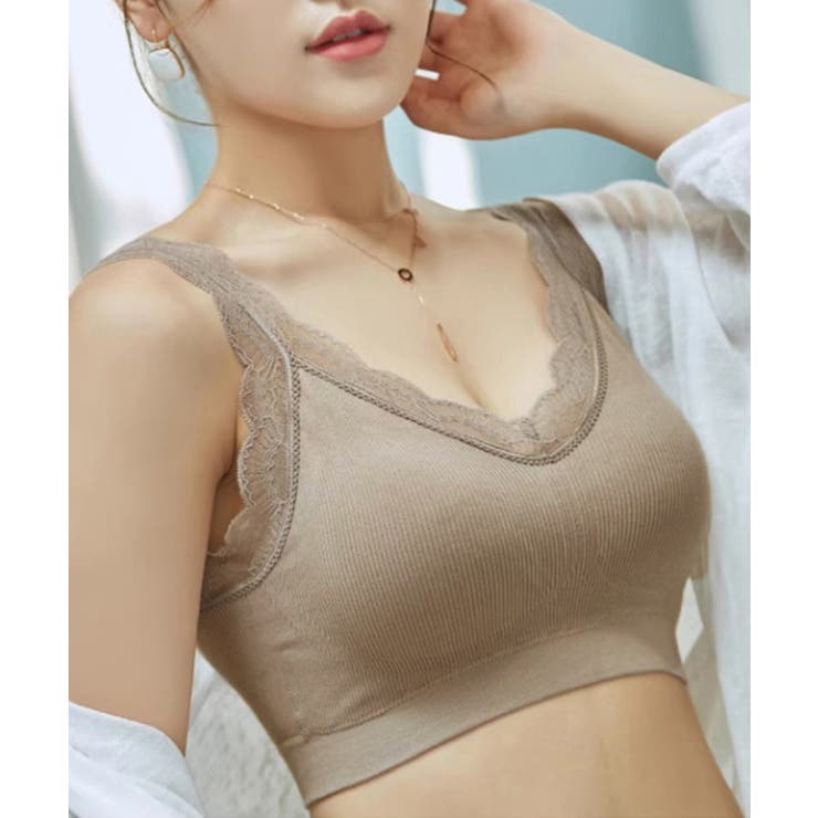 レースリブナイトブラトップ ノンワイヤーブラキャミ | SEU | 詳細画像13 