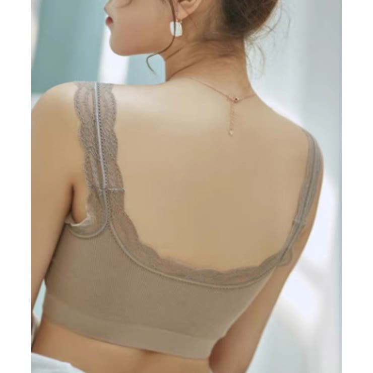 レースリブナイトブラトップ ノンワイヤーブラキャミ | SEU | 詳細画像14 