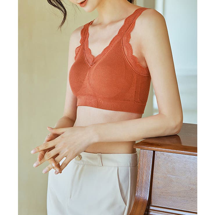 レースリブナイトブラトップ ノンワイヤーブラキャミ | SEU | 詳細画像22 