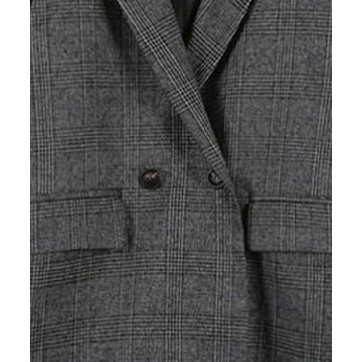 グレインチェックテーラードジャケット オフィスカジュアル ゆったり | SEU | 詳細画像44 