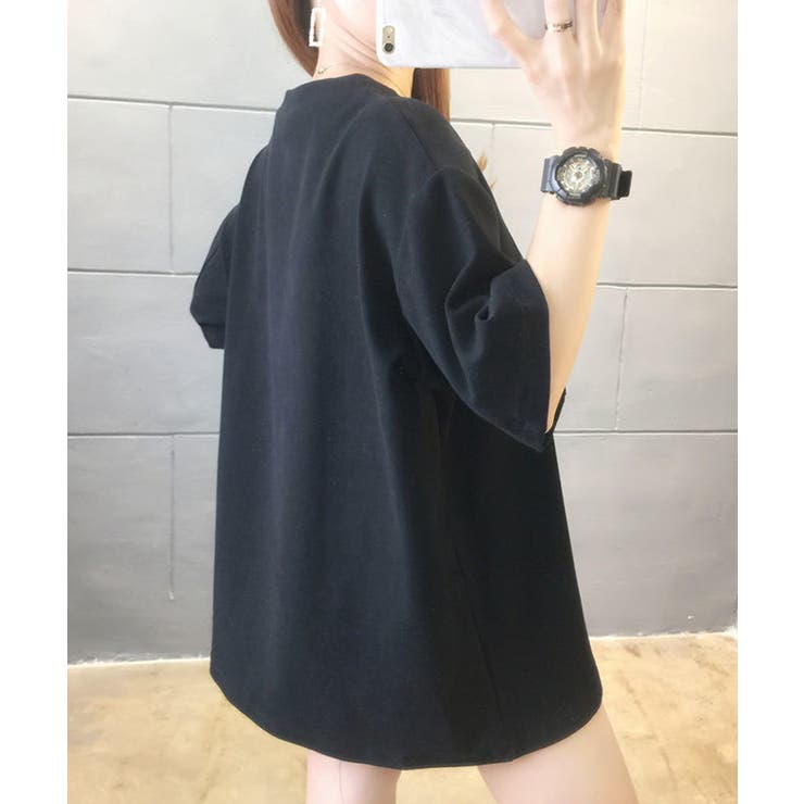 Y2K オーバーサイズシルエットエンボスロゴTシャツ 韓国ファッション | SEU | 詳細画像15 