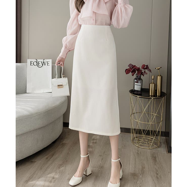 Iラインミモレ丈タイトスカート 韓国ファッション 王道シンプルデザイン | SEU | 詳細画像5 