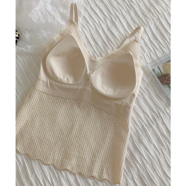 着ればわかる！カットレース3Dパッドナイロンキャミソール 美乳ブラ | SEU | 詳細画像24 