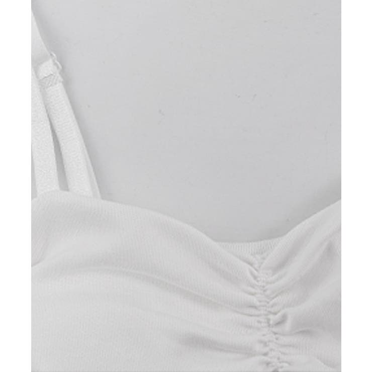 立体カップ付きギャザーブラキャミソール 見せるインナー 美胸効果 | SEU | 詳細画像39 