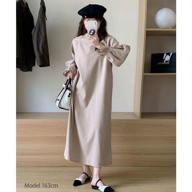 ぽわん袖3wayロングワンピース カーディガン ジャケット[品番