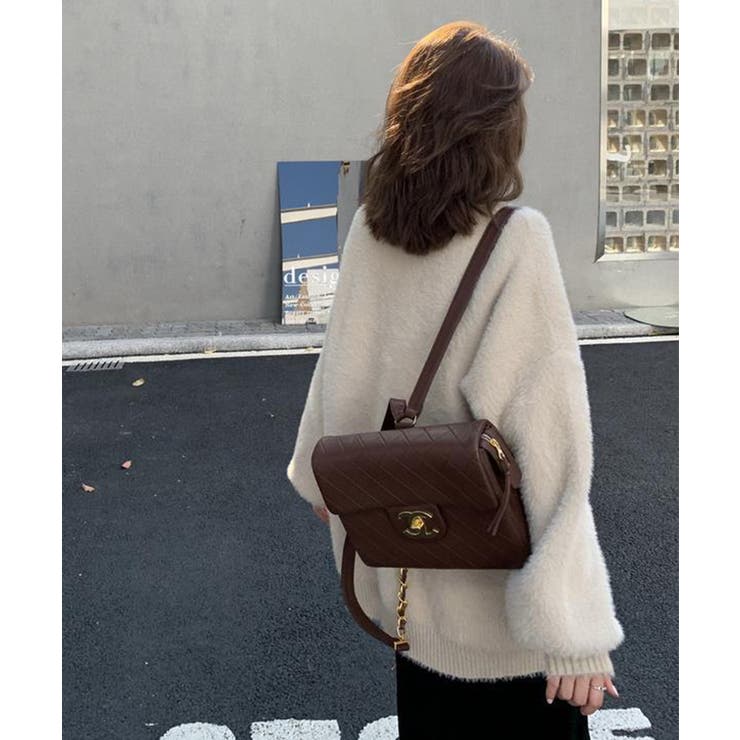 オーバーサイズシャギーニットカーディガン ゆったり 体型カバー | SEU | 詳細画像29 