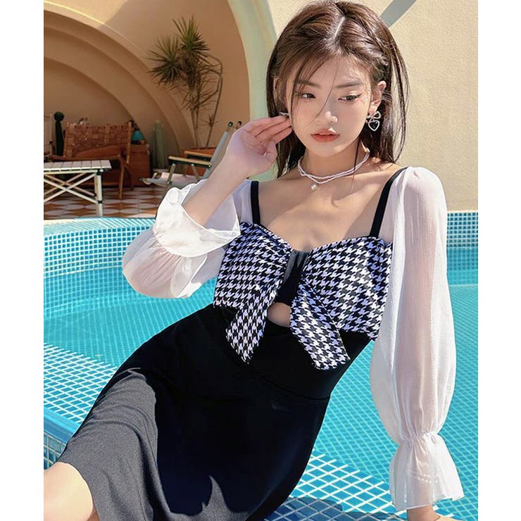 ワンピース水着 ミニスカート付き！ 2way[品番：DSSW0004143