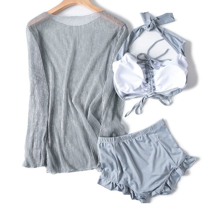 シースルートップス付き3点セット水着 ビーチウェア スイムウェア | SEU | 詳細画像39 