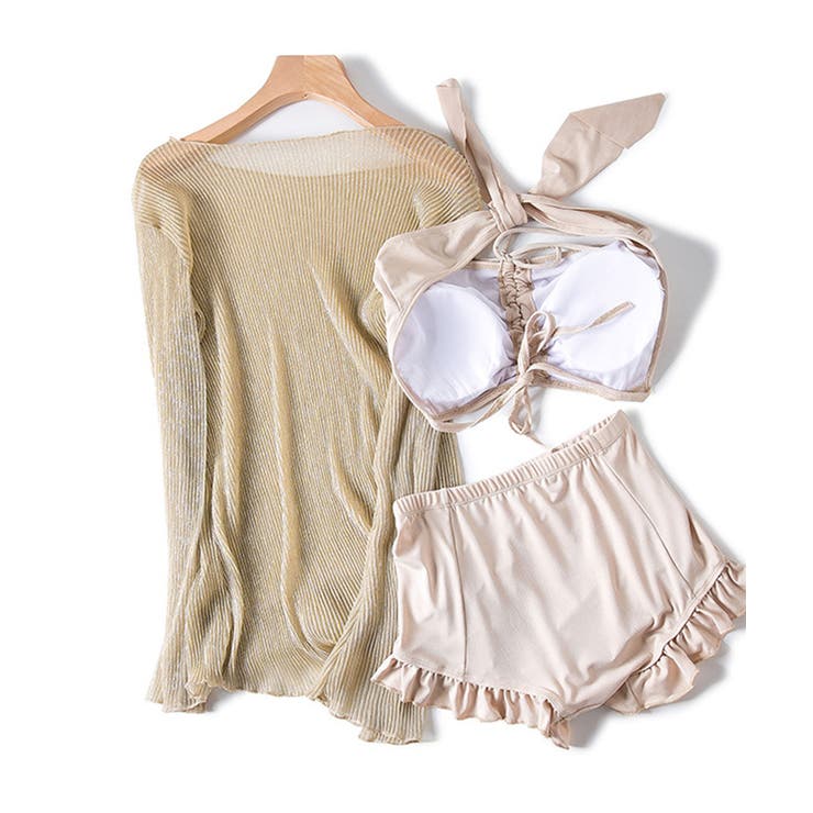 シースルートップス付き3点セット水着 ビーチウェア スイムウェア | SEU | 詳細画像40 