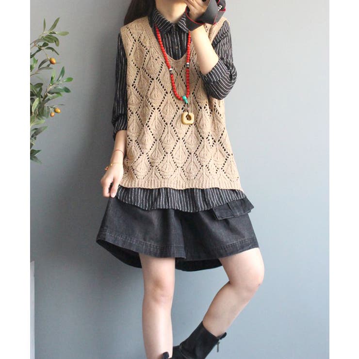 楽天市場】ダイヤ柄 ニットベスト／ギャバジン K.T（Gabardine
