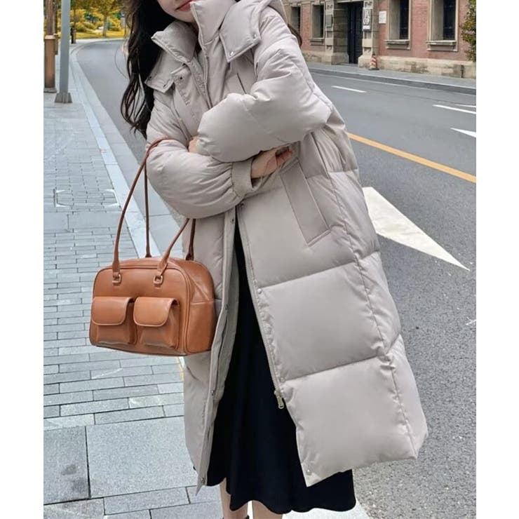 フード付きオーバーサイズボリュームエコダウンコート【SHOPLIST限定