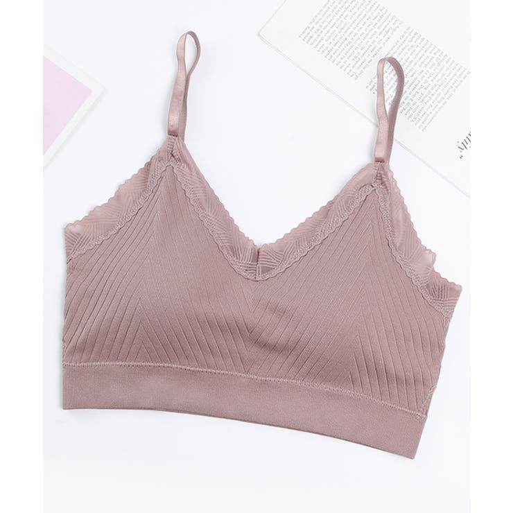 パープル | シルクタッチカップ付きブラトップ【SHOPLIST限定 新作 春 夏 秋 冬】 | SEU