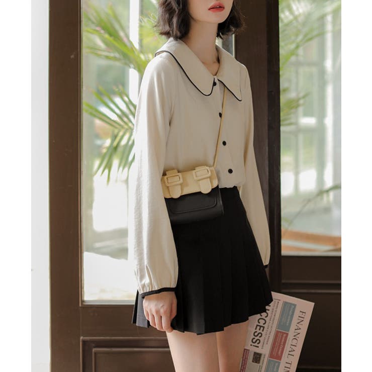 ピーターパン襟 配色ライン ゆったり袖 | SEU | 詳細画像11 