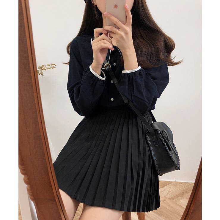 ピーターパン襟 配色ライン ゆったり袖 | SEU | 詳細画像21 