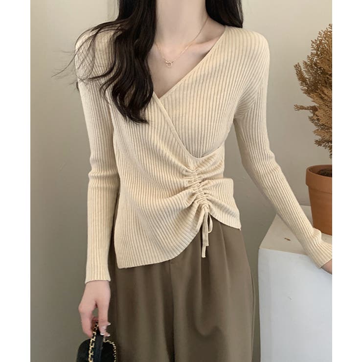 サイドドロストリブニットトップス【SHOPLIST限定 新作 春 秋 冬】 | SEU | 詳細画像16 