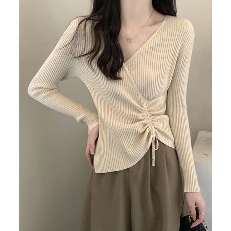 サイドドロストリブニットトップス【SHOPLIST限定 新作 春 秋 冬】 | SEU | 詳細画像14 