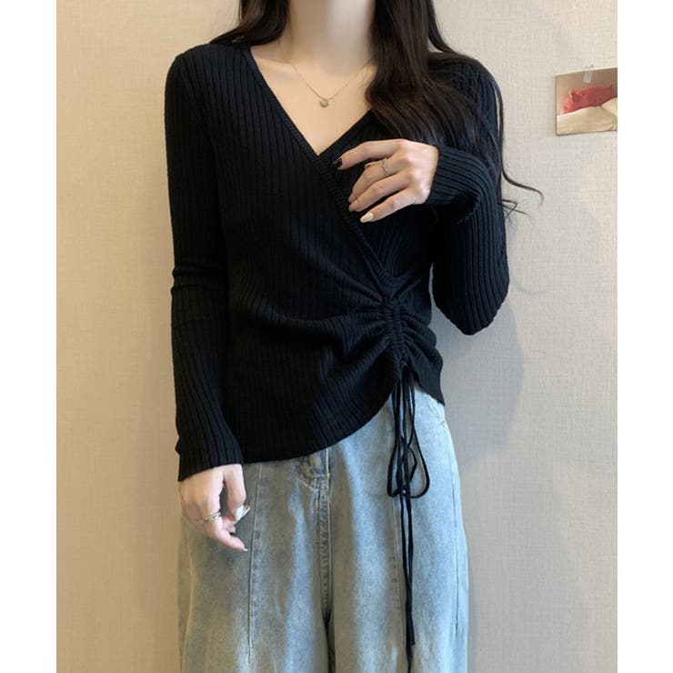 サイドドロストリブニットトップス【SHOPLIST限定 新作 春 秋 冬】 | SEU | 詳細画像12 