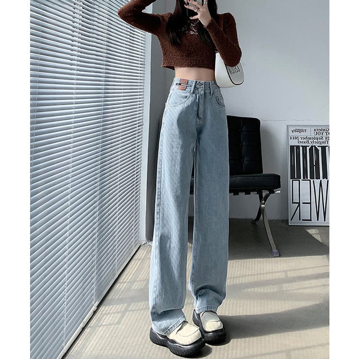 ハイウエストセミワイドデニム【SHOPLIST限定 新作 春 夏 秋 冬】 | SEU | 詳細画像3 