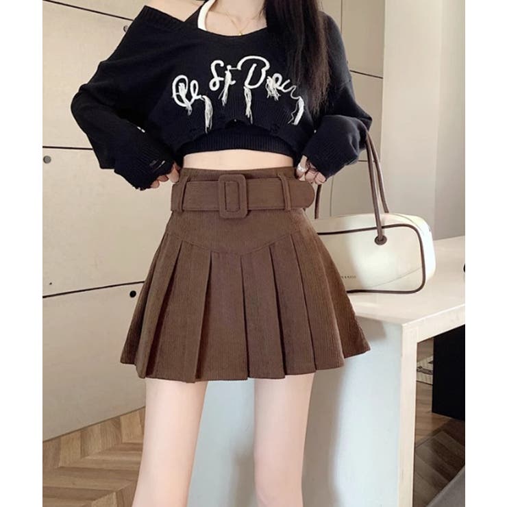 ベルト付きプリーツミニスカート【SHOPLIST限定 新作 春 夏 秋 冬】 | SEU | 詳細画像15 