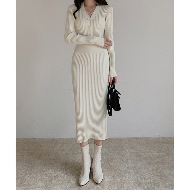 リブニットタイトワンピース【SHOPLIST限定 新作 春 秋 冬】 | SEU | 詳細画像13 