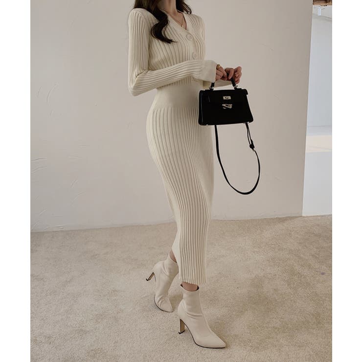 リブニットタイトワンピース【SHOPLIST限定 新作 春 秋 冬】 | SEU | 詳細画像16 