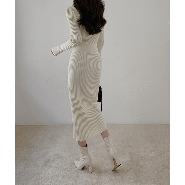 リブニットタイトワンピース【SHOPLIST限定 新作 春 秋 冬】 | SEU | 詳細画像18 