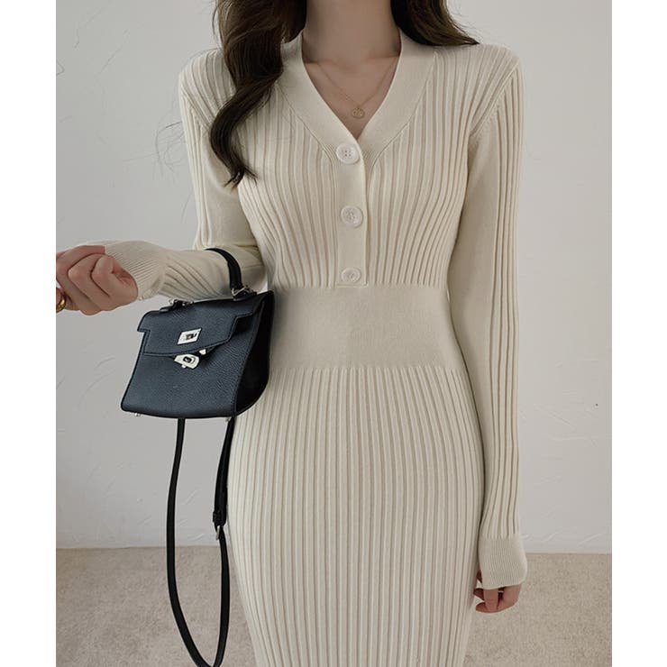 リブニットタイトワンピース【SHOPLIST限定 新作 春 秋 冬】 | SEU | 詳細画像11 