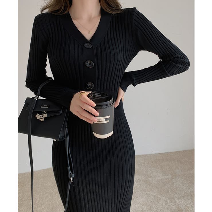 リブニットタイトワンピース【SHOPLIST限定 新作 春 秋 冬】 | SEU | 詳細画像21 