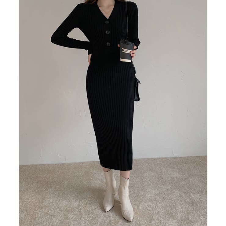 リブニットタイトワンピース【SHOPLIST限定 新作 春 秋 冬】 | SEU | 詳細画像23 