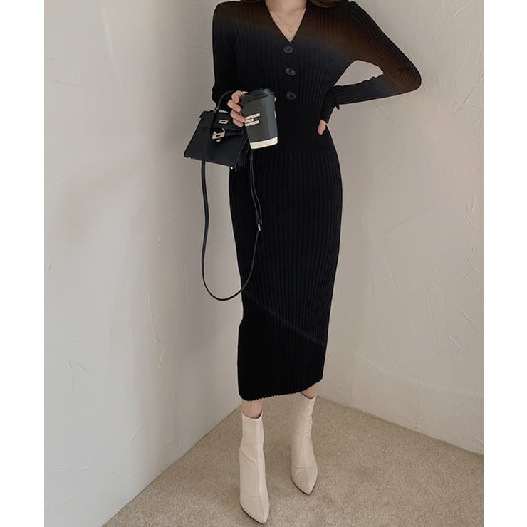 リブニットタイトワンピース【SHOPLIST限定 新作 春 秋 冬】 | SEU | 詳細画像25 