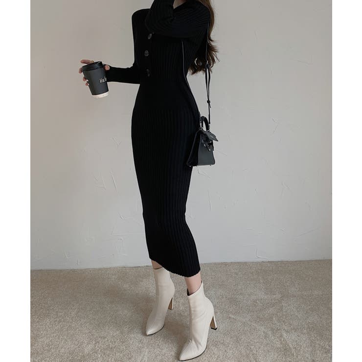 リブニットタイトワンピース【SHOPLIST限定 新作 春 秋 冬】 | SEU | 詳細画像26 