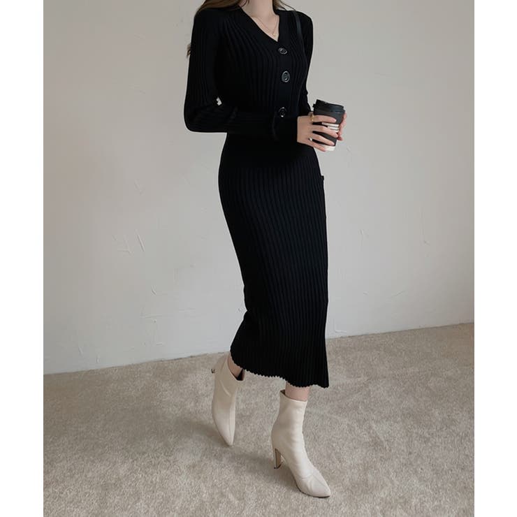 リブニットタイトワンピース【SHOPLIST限定 新作 春 秋 冬】 | SEU | 詳細画像27 