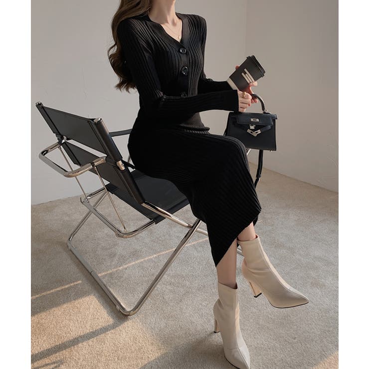 リブニットタイトワンピース【SHOPLIST限定 新作 春 秋 冬】 | SEU | 詳細画像30 